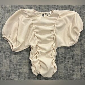 Club Monaco Off-White Textured Top